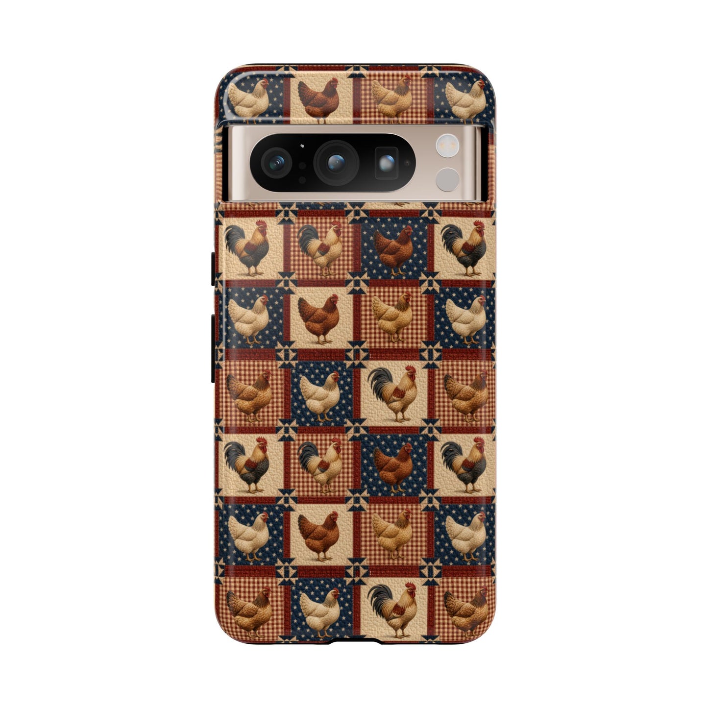 Patriotic Chicken Patchwork Tough Case