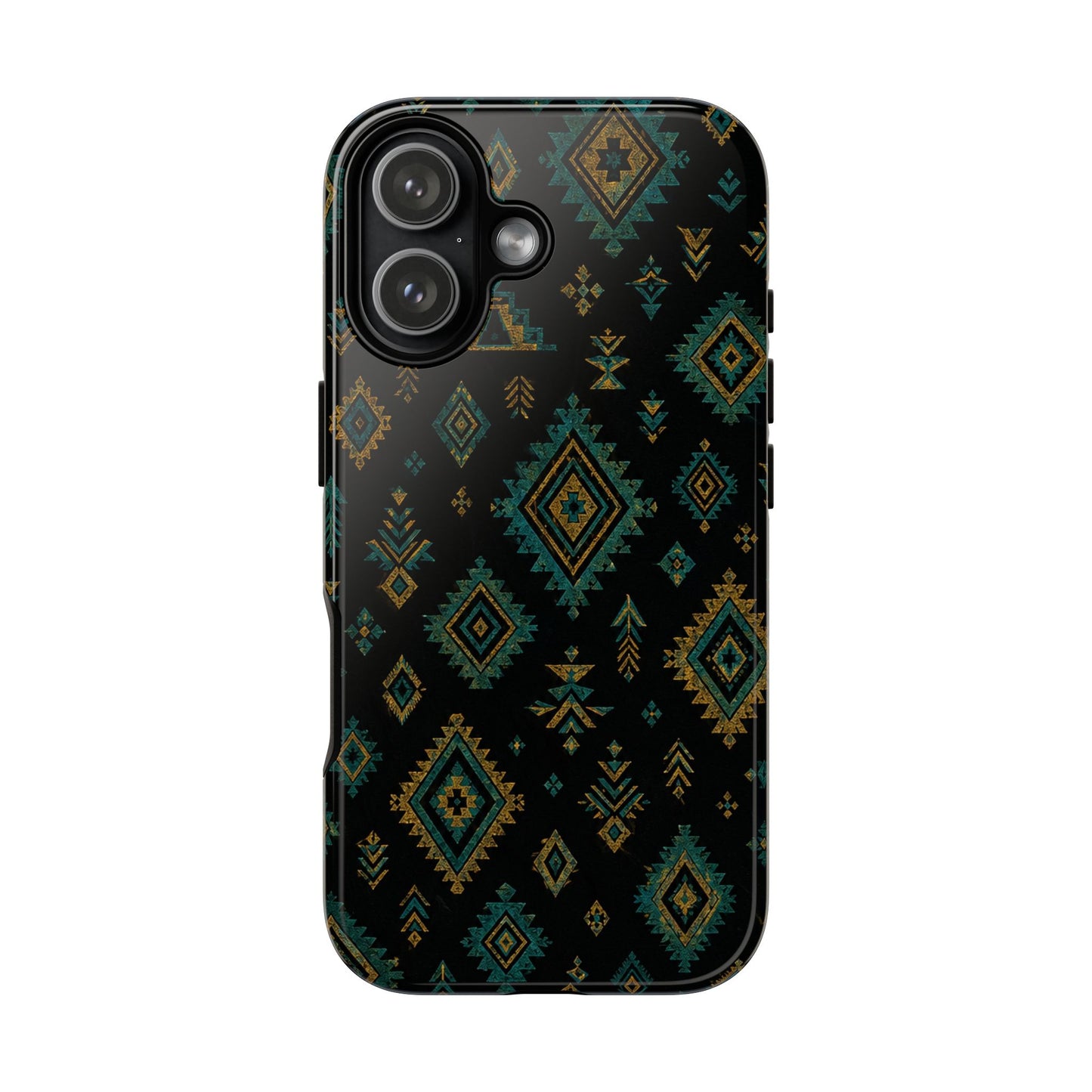 Turquoise Gold Aztec Tough Case