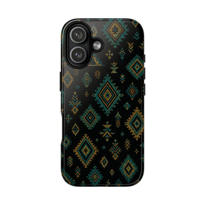 Turquoise Gold Aztec Tough Case