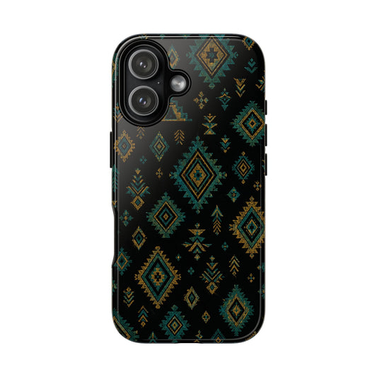 Turquoise Gold Aztec Tough Case