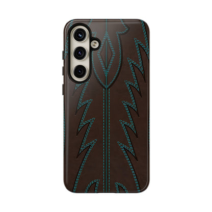 Boot Closeup Brown Turquoise Tough Case