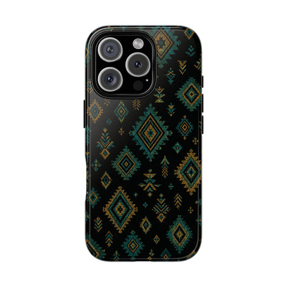 Turquoise Gold Aztec Tough Case
