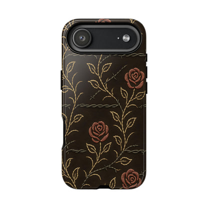 Barbed Wire Roses Tough Phone Case