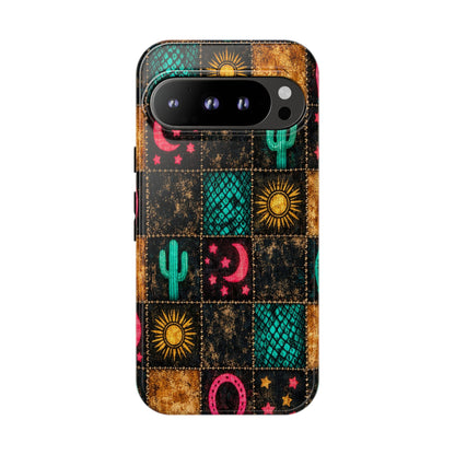 Neon Cactus Patchwork Tough Case