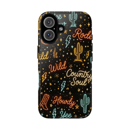 Neon Western Script Tough Case