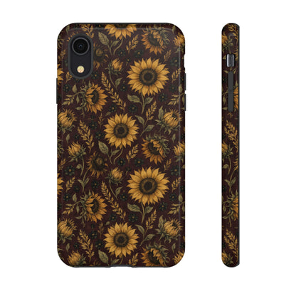 Burgundy Sunflowers Tough Case