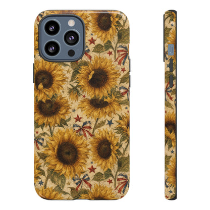 Patriotic Sunflowers Tough Case