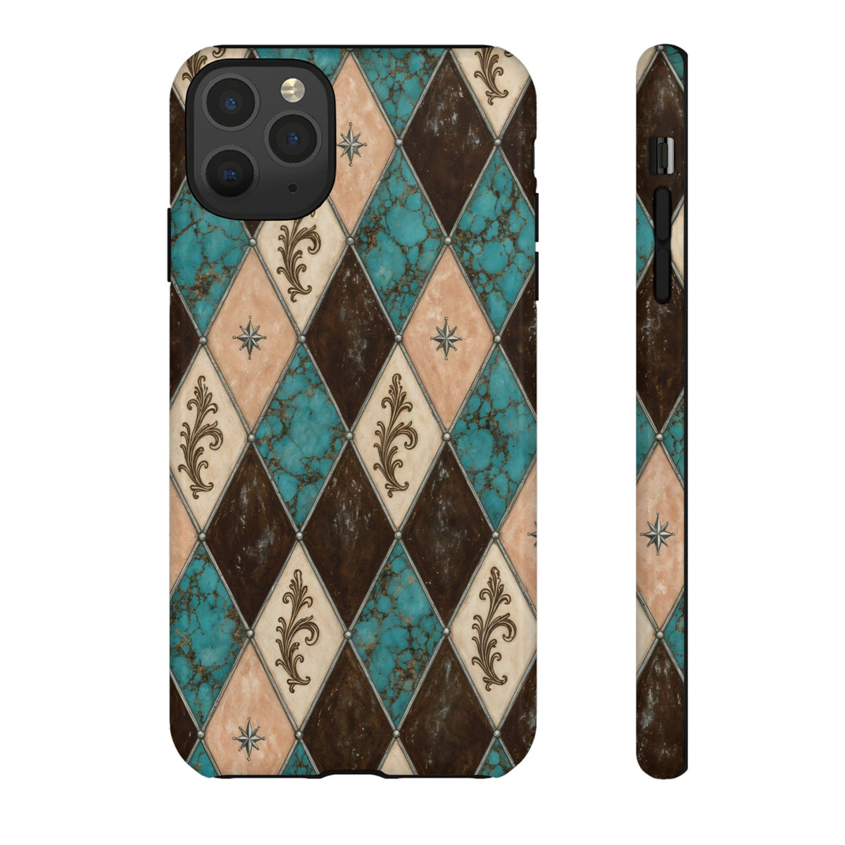 Turquoise Harlequin Tough Case