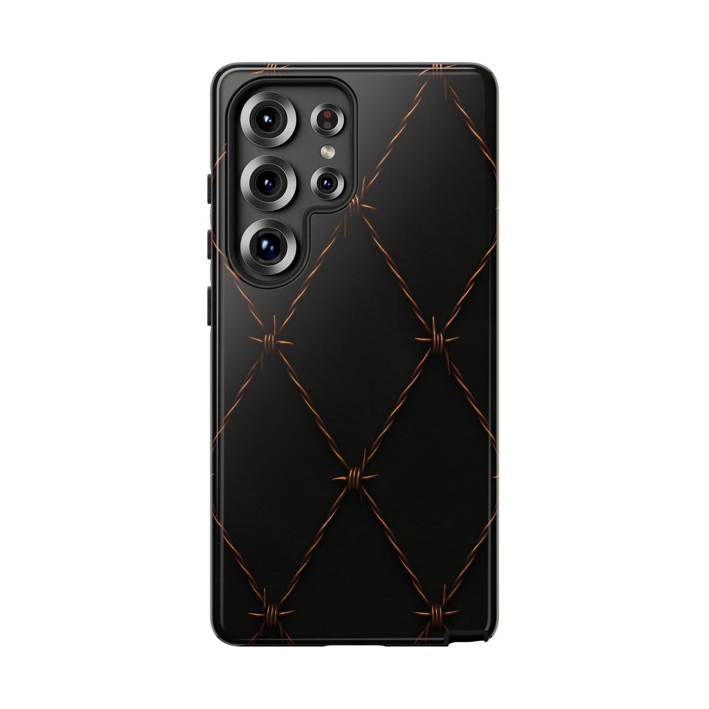 Black Barbed Wire Grid Tough Case