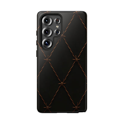 Black Barbed Wire Grid Tough Case