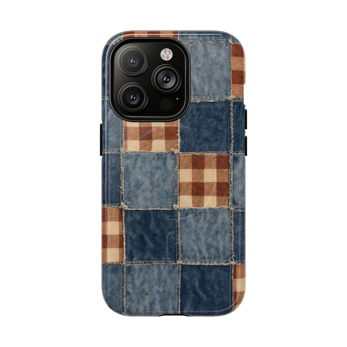 Denim Patchwork Magnetic Case