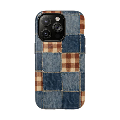 Denim Patchwork Magnetic Case