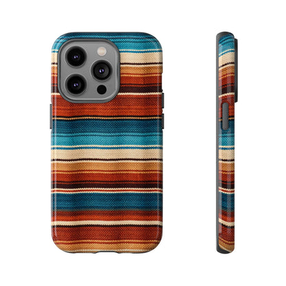 Turquoise + Orange Serape Tough Case