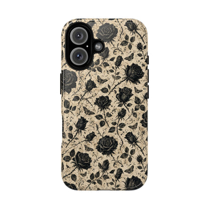 Black Rose Bone Magnetic Case