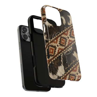 Cowhide Aztec Mama Magnetic Case