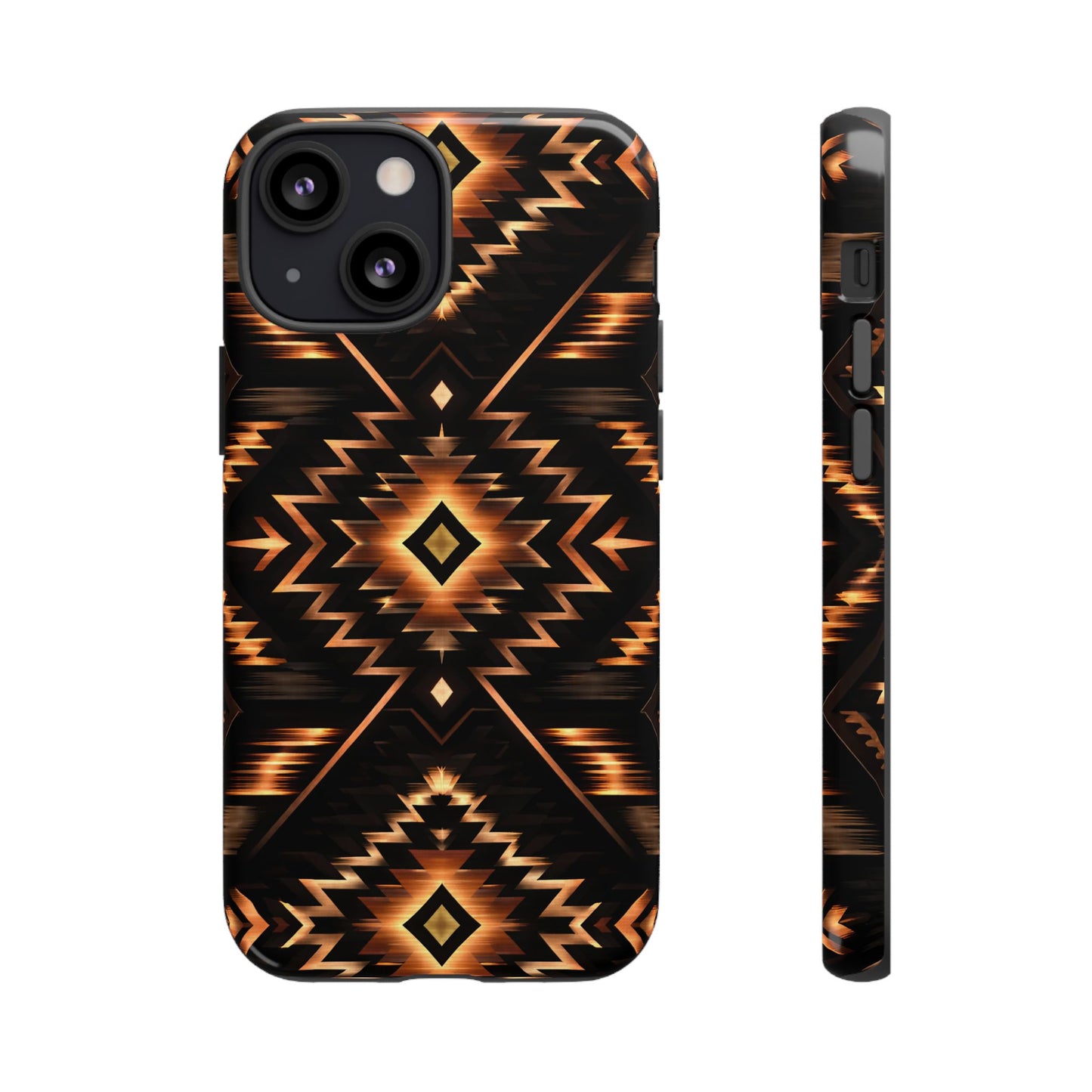 Black Gold Aztec Rug Tough Case