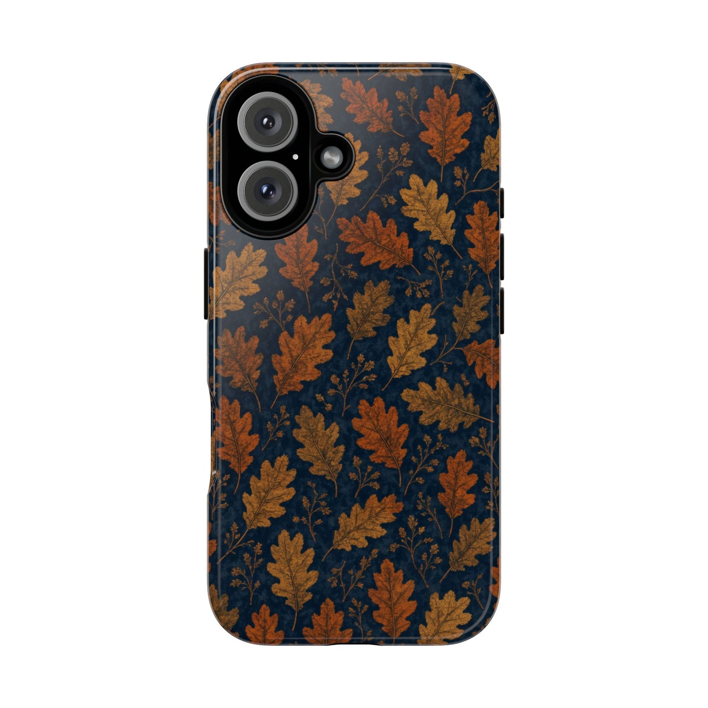 Navy Autumn Leaves Tough Case