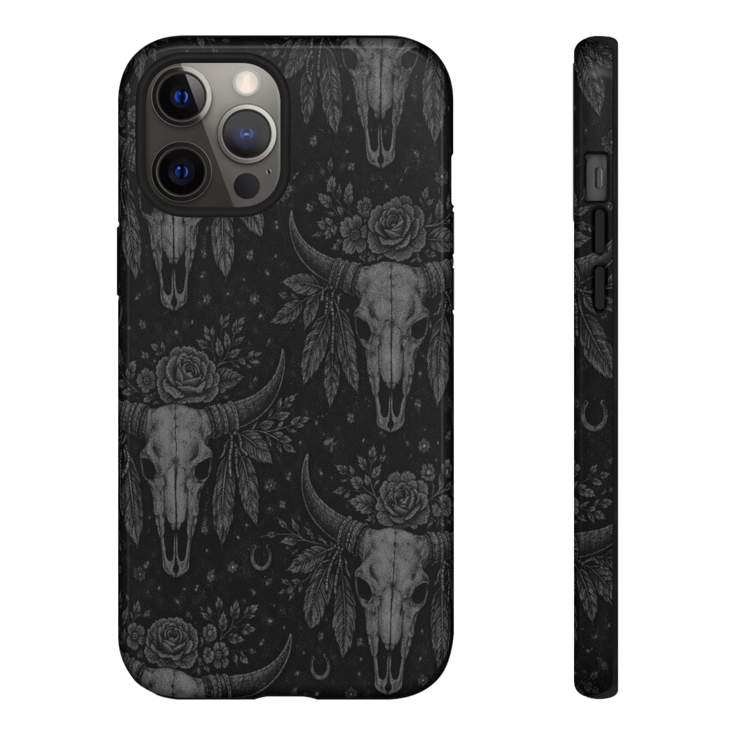 Western Noir Bull Skulls Tough Case