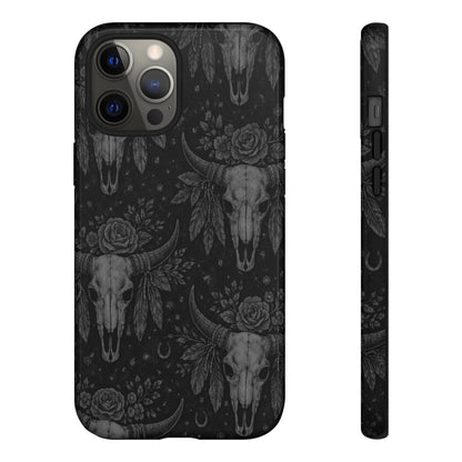 Western Noir Bull Skulls Tough Case