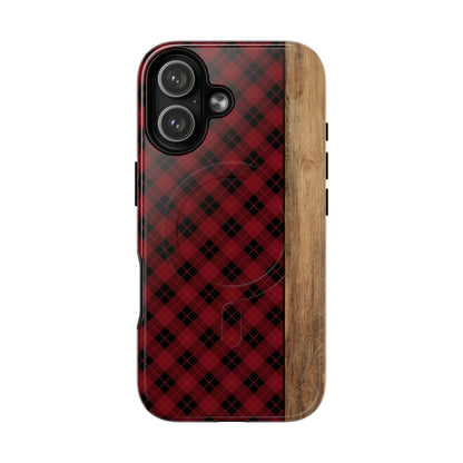 Red Plaid Magnetic Case