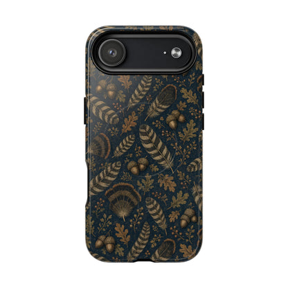 Navy Feathers Magnetic Case