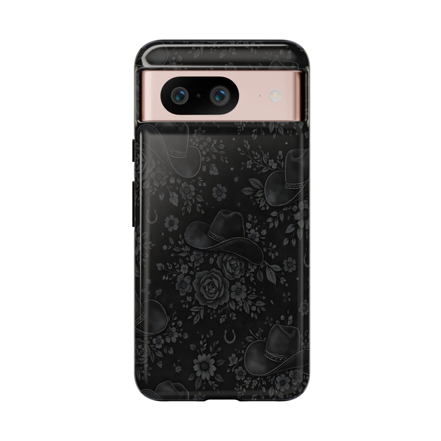 Western Noir Floral Hats Tough Case