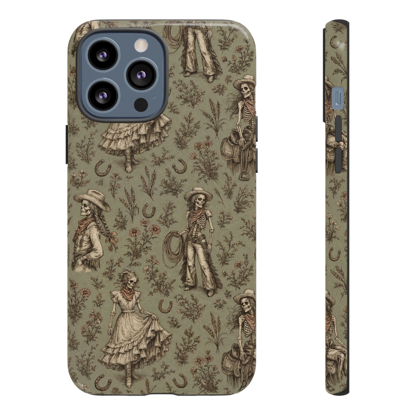 Skeleton Cowgirl Toile Tough Case