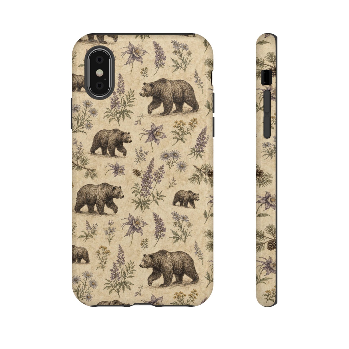 Floral Bear Tough Case