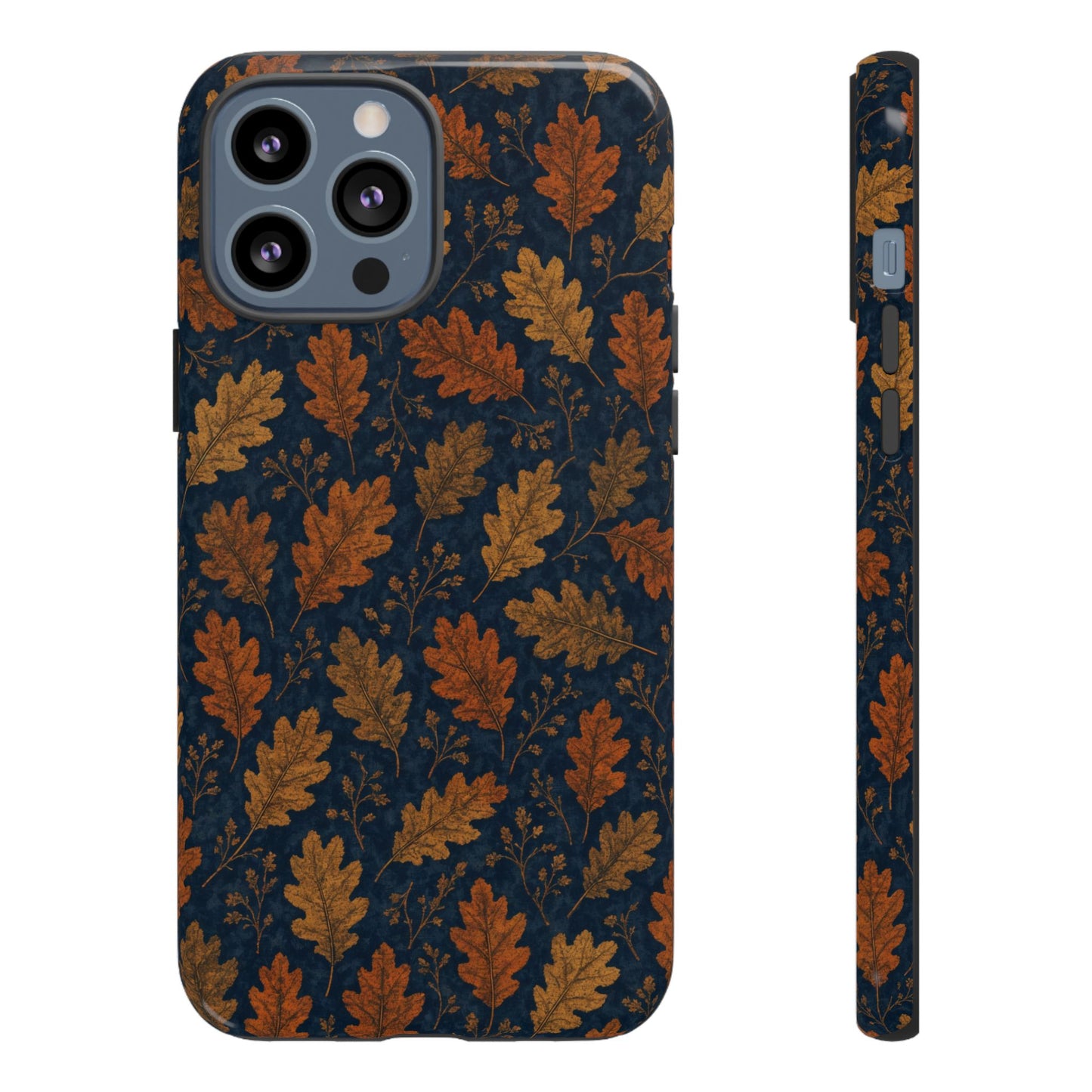 Navy Autumn Leaves Tough Case