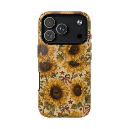 Patriotic Sunflowers Magnetic Case