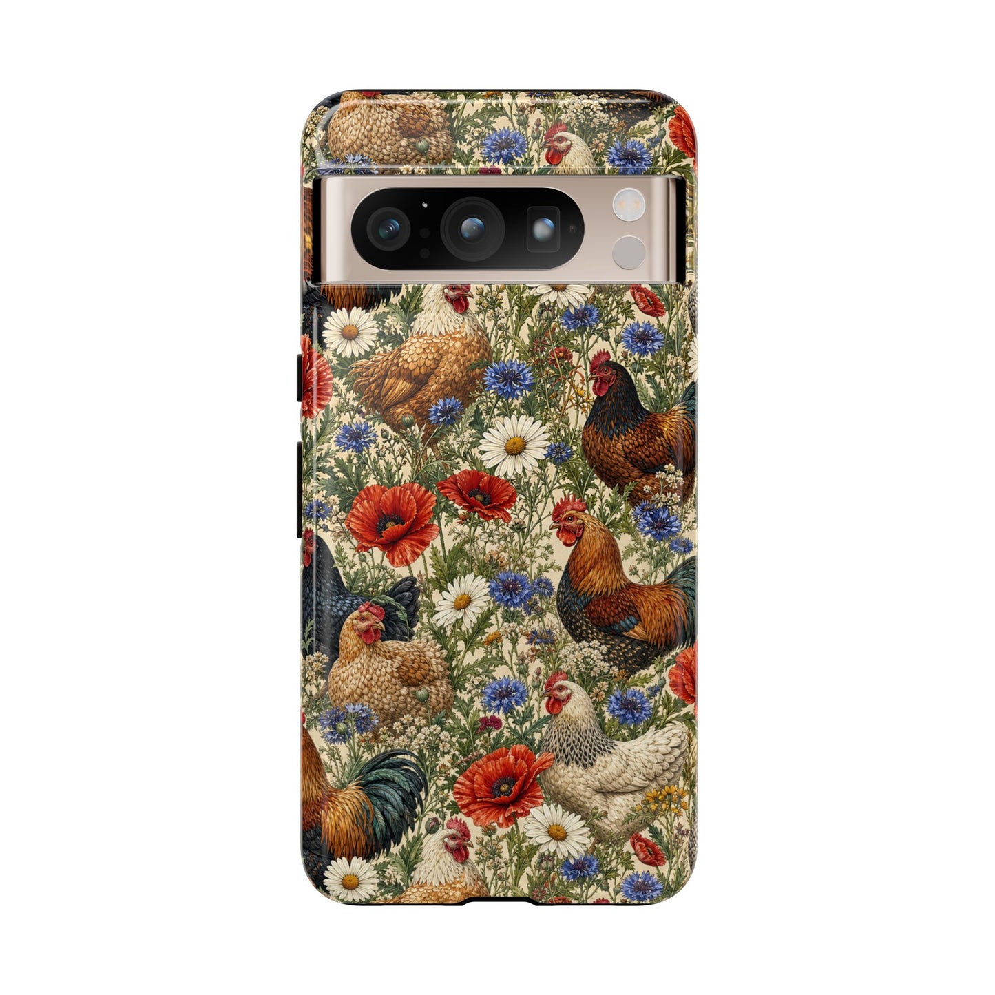 Patriotic Floral Chickens Tough Case