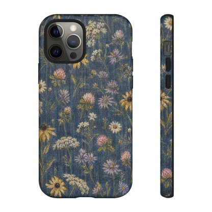 Denim Florals Tough Case