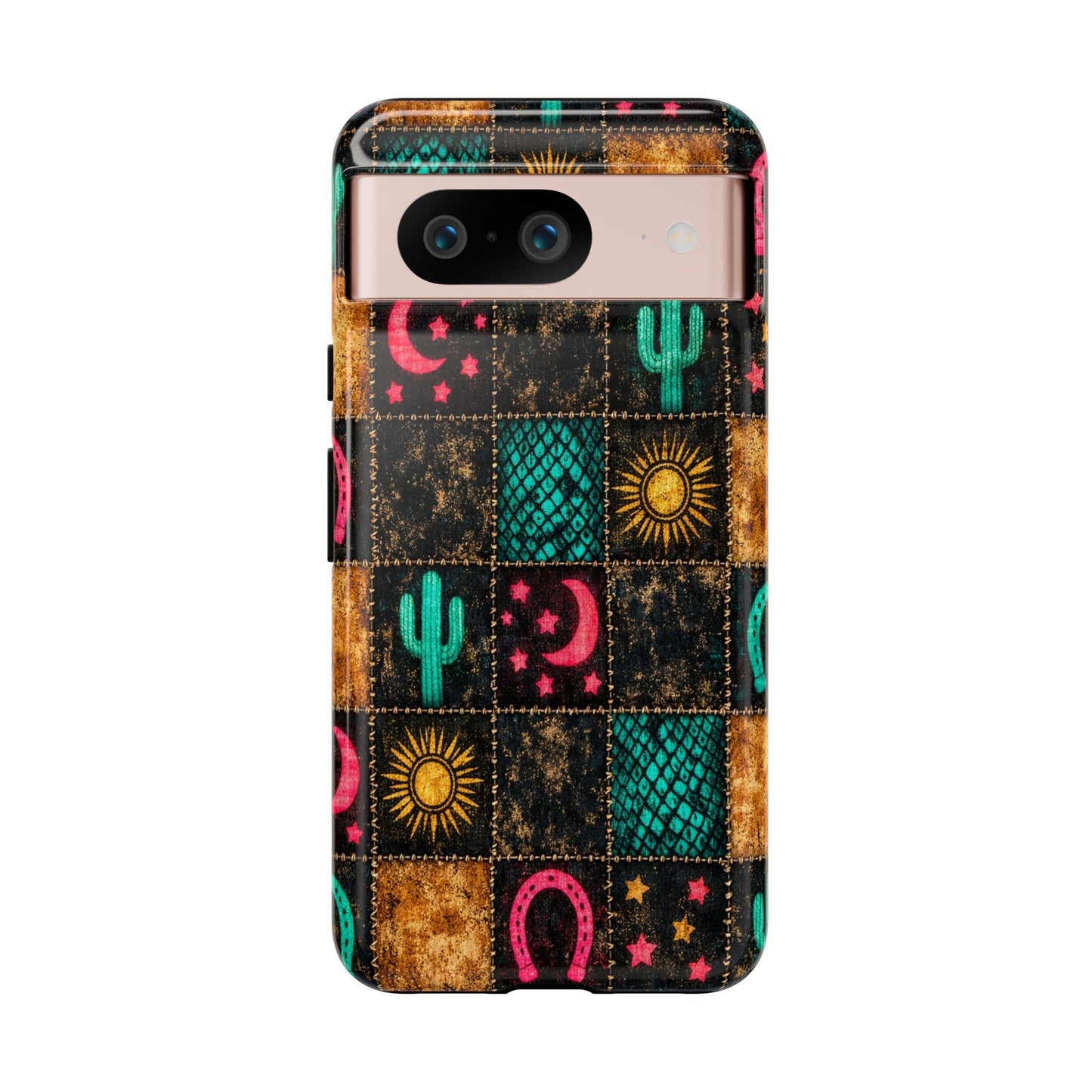 Neon Cactus Patchwork Tough Case