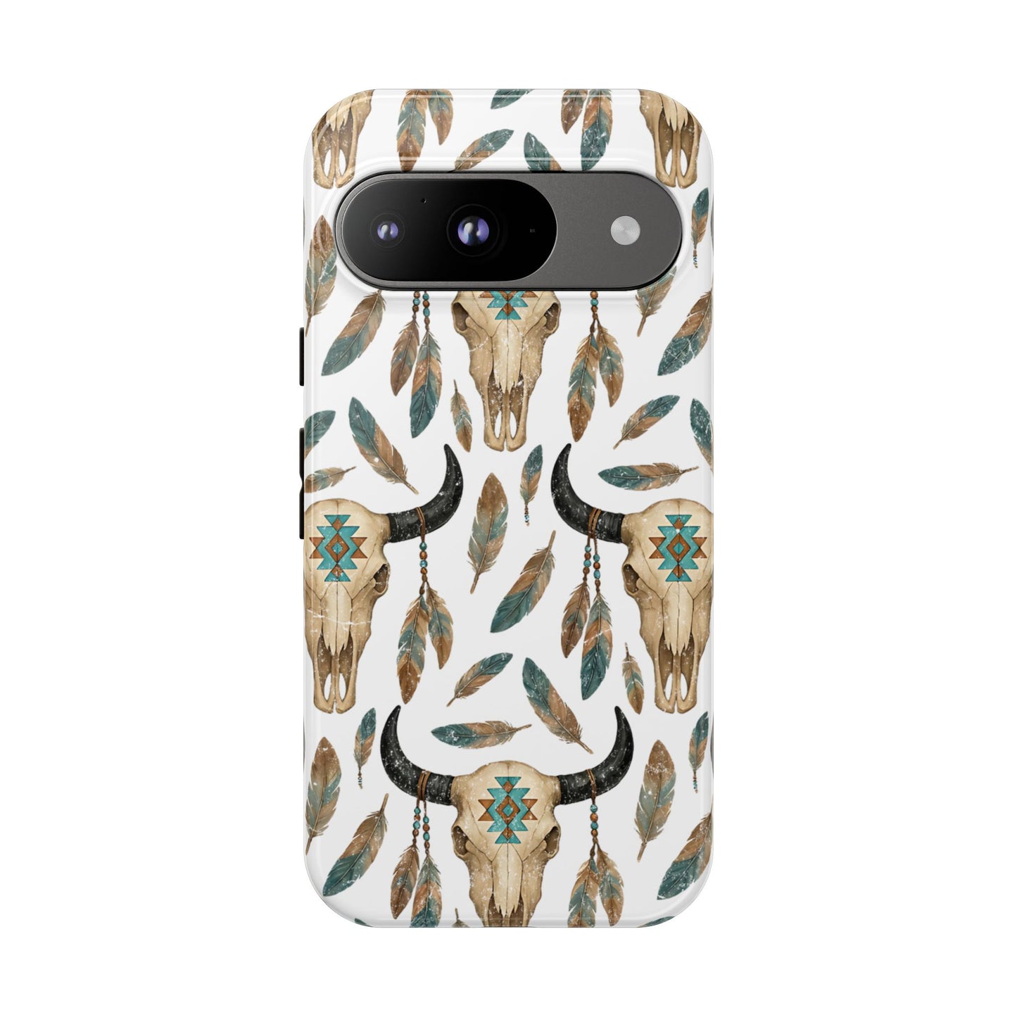 Aztec Feather Skull Tough Case