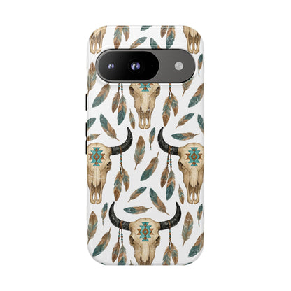 Aztec Feather Skull Tough Case