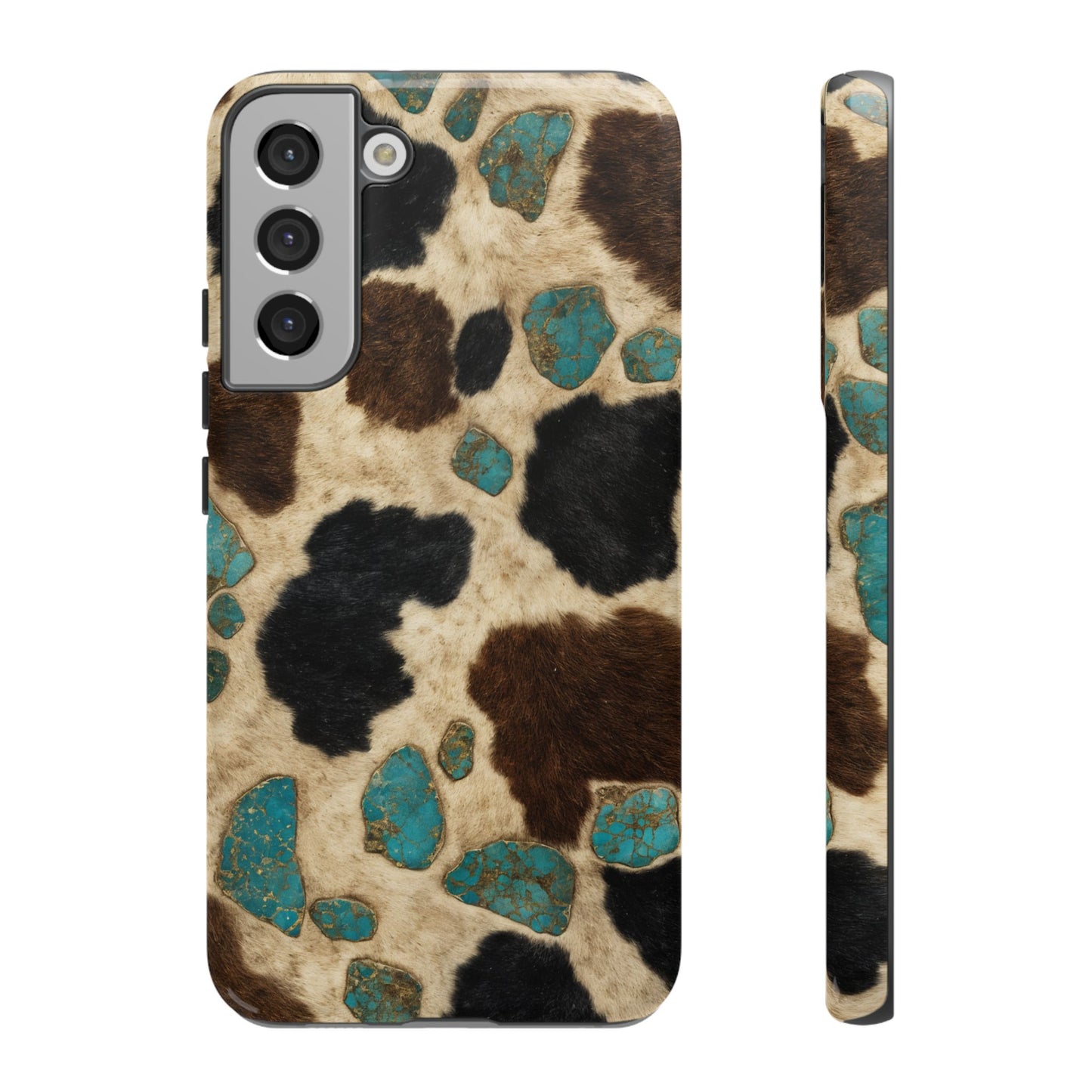 Turquoise Cowhide Tough Case