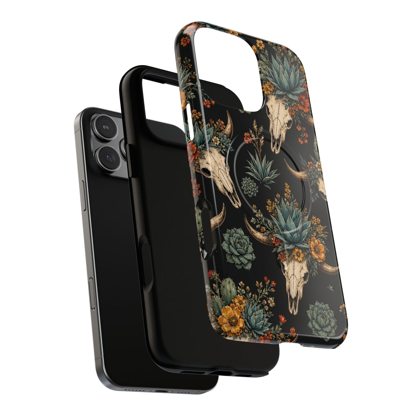 Desert Bloom Skull Magnetic Case