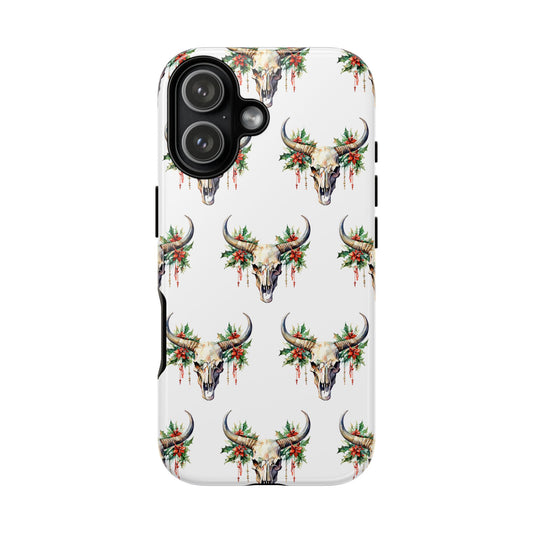 Christmas Bull Skull Tough Phone Case
