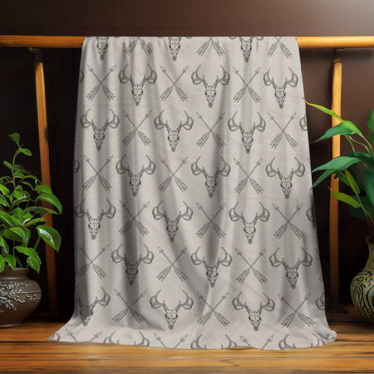 Deer Skull Arrows Blanket