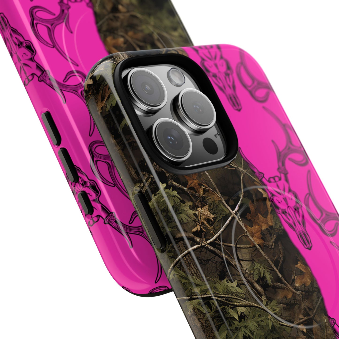 Camo Deer Skulls Pink Magnetic Case