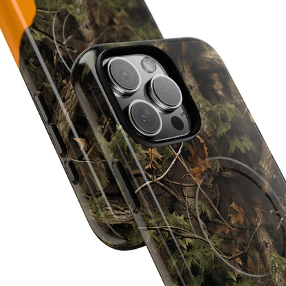 Torn Camo Orange Magnetic Case