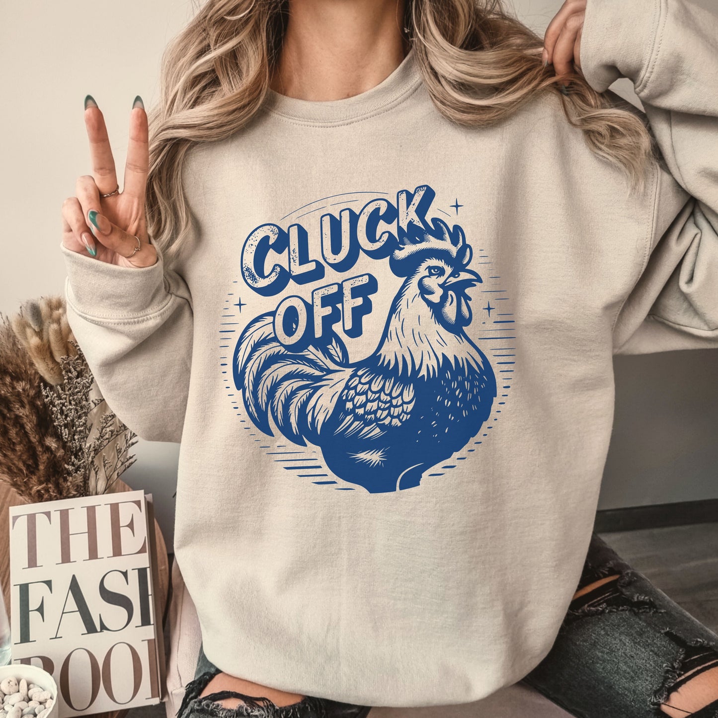 Cluck Off Chicken Crew Sweatshirt