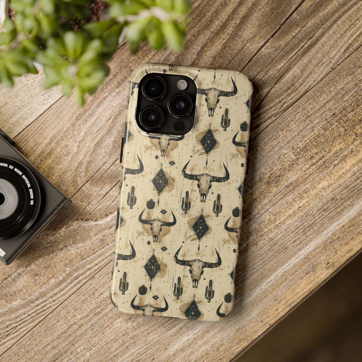 Bull Skull Grunge Phone Case