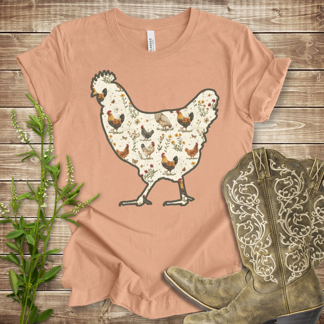 Cottage Core Chicken T-shirt