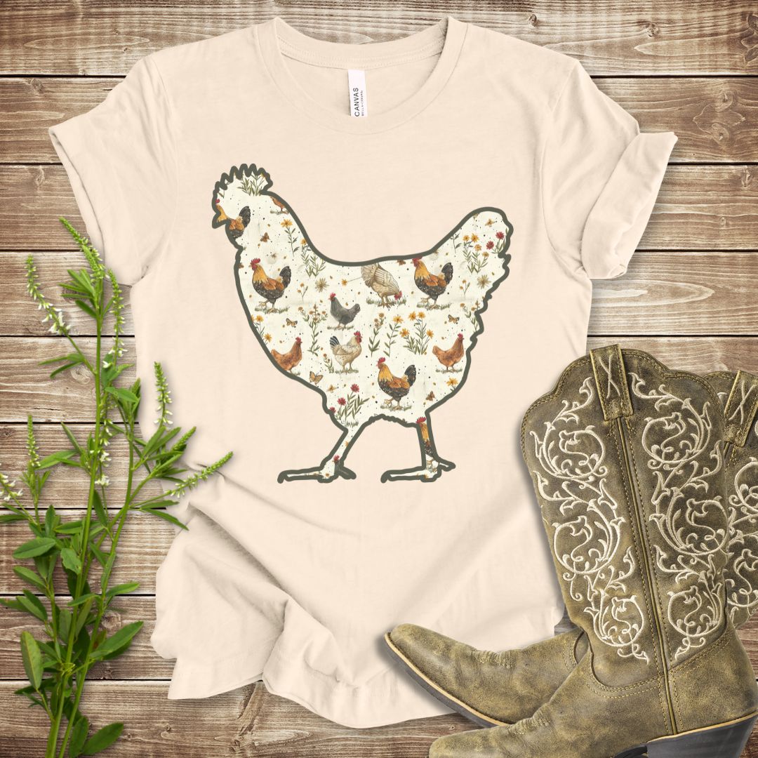 Cottage Core Chicken T-shirt