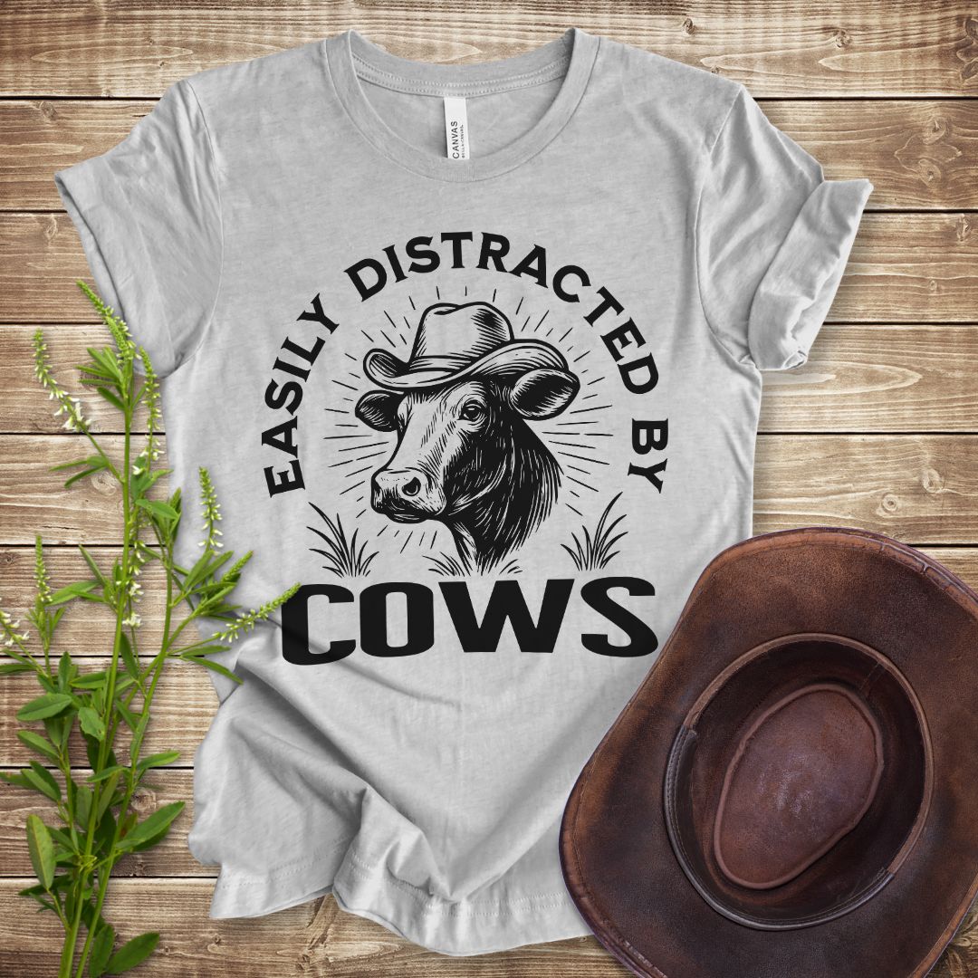 Easily Distracted By Cows T-shirt