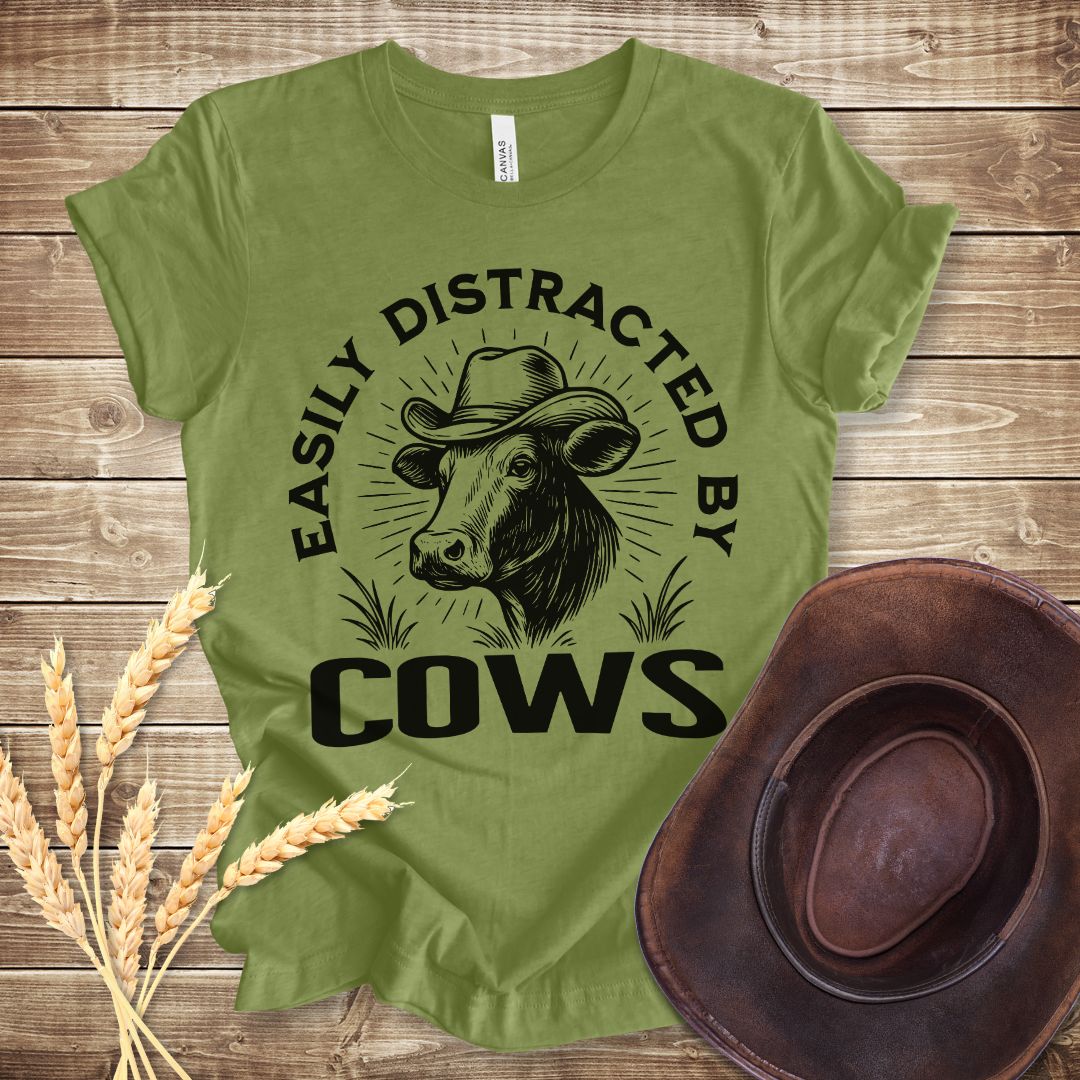 Easily Distracted By Cows T-shirt