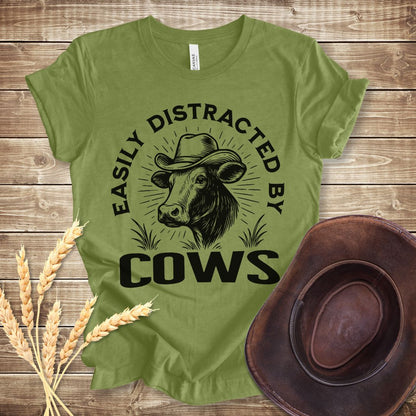 Easily Distracted By Cows T-shirt
