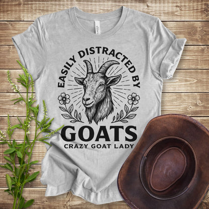Easily Distracted By Goats T-shirt