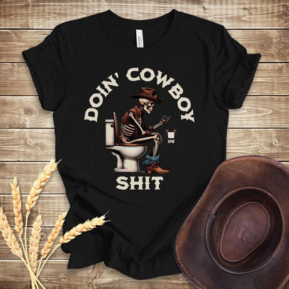 Doin' Cowboy Shit Skeleton T-shirt